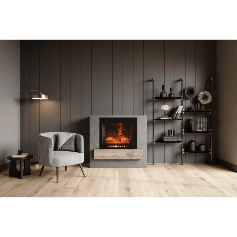 Amantii 33 Inch Classic Edition WiFi Enabled Electric Fireplace Insert Attached