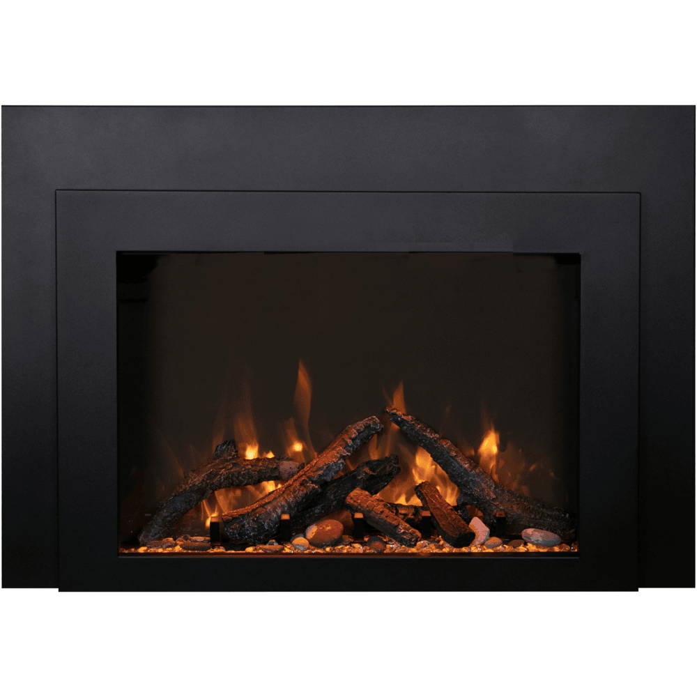 Amantii 33 Inch Traditional Bespoke Indoor/Outdoor Electric Insert Fireplace Trim Ki