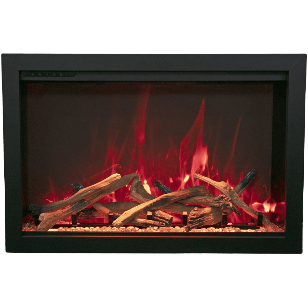 Amantii 33 Inch Traditional Bespoke Indoor/Outdoor Smart Electric Fireplace Attached