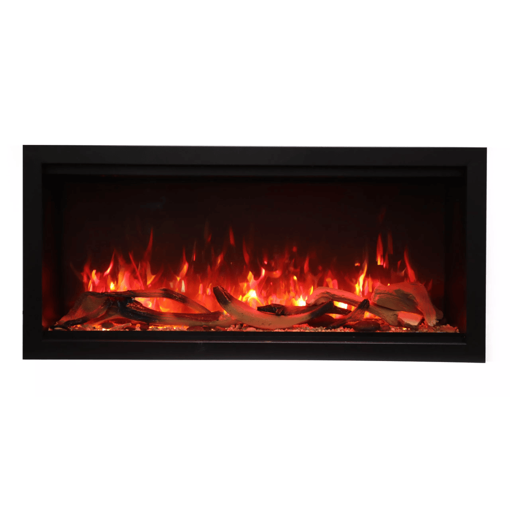 Amantii 34 Inch Symmetry Extra Tall Indoor/Outdoor Smart Electric Fireplace Mold Yo Log