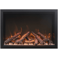 Amantii 38 Inch Traditional Bespoke Indoor/Outdoor Electric Insert Fireplace Brown/Orange Flame