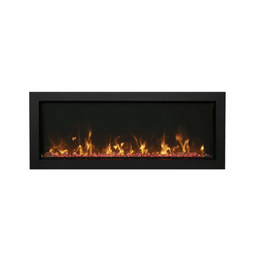 Amantii 40 Inch Panorama Extra Slim Full View Indoor/Outdoor Smart Electric Fireplace w/ Trim 2