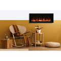 Amantii 40 Inch Panorama Extra Slim Full View Indoor/Outdoor Smart Electric Fireplace Attached