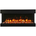 Amantii 40 Inch TruView Slim Indoor/Outdoor 3 Sided Electric Fireplace Crystals
