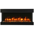 Amantii 40 Inch TruView Slim Indoor/Outdoor 3 Sided Electric Fireplace Pebbles