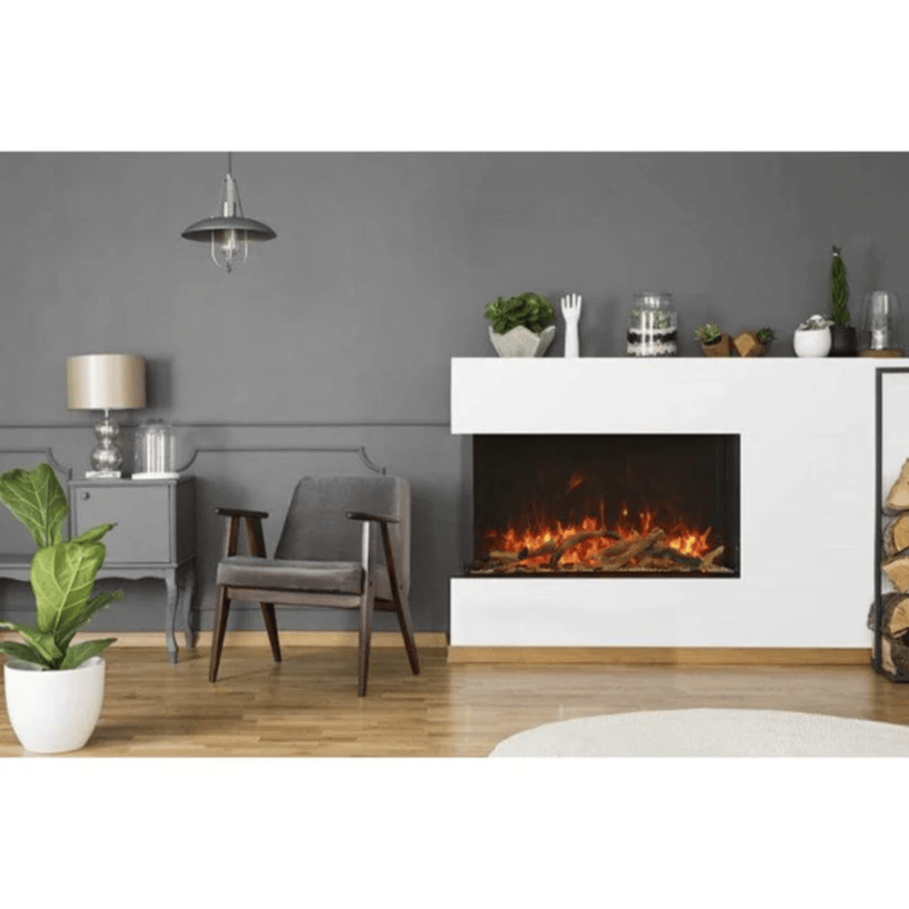 Amantii 40 Inch Tru View Extra Tall XL Indoor/Outdoor Smart Electric Fireplace Attached