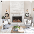 Amantii 44 Inch Traditional Lumina Indoor/Outdoor Smart Electric Fireplace Attached with chair