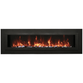 Amantii 48 Inch Linear Wall Mount/Flush Mount Electric Fireplace with Steel Surround and Glass Media Yellow Front