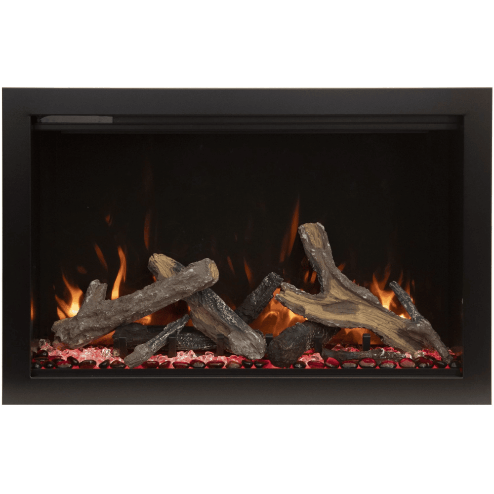 Amantii 48 Inch Traditional Lumina Indoor/Outdoor Smart Electric Fireplace Attached