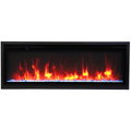 Amantii 50 Inch Symmetry Extra Slim Smart Electric Fireplace Orange Flame