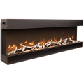 Amantii 50 Inch TruView Slim Lumina Indoor/Outdoor 3 Sided Smart Electric Fireplace Side View