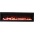 Amantii 50 Inch Symmetry Bespoke Indoor/Outdoor Built-In Electric Fireplace Birch Log Set