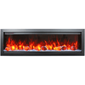 Amantii 50 Inch Symmetry Bespoke Indoor/Outdoor Built-In Electric Fireplace Front View