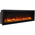 Amantii 50 Inch Symmetry Bespoke Indoor/Outdoor Built-In Electric Fireplace Orange Yellow Flame