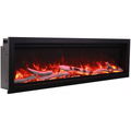 Amantii 50 Inch Symmetry Bespoke Indoor/Outdoor Built-In Electric Fireplace Side View