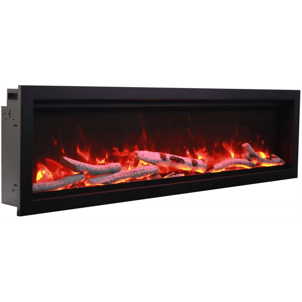 Amantii 50 Inch Symmetry Bespoke Indoor/Outdoor Built-In Electric Fireplace Side View