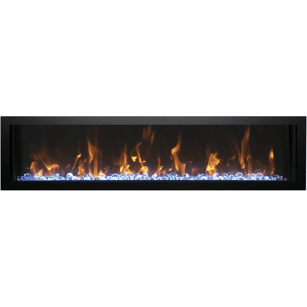 Amantii 50 Inch Symmetry Extra Slim Smart Electric Fireplace Front View