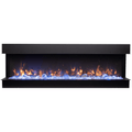 Amantii 50 Inch TruView Slim Lumina Indoor/Outdoor 3 Sided Smart Electric Fireplace Front View