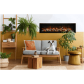 Amantii 60 Inch Panorama Deep Extra Tall Full View Indoor/Outdoor Smart Electric Fireplace Attached