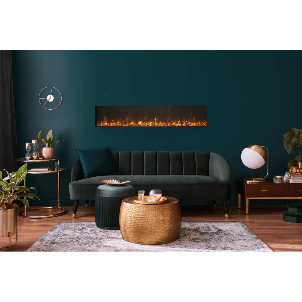 Amantii 60 Inch Panorama Extra Slim Full View Indoor/Outdoor Smart Electric Fireplace Attached