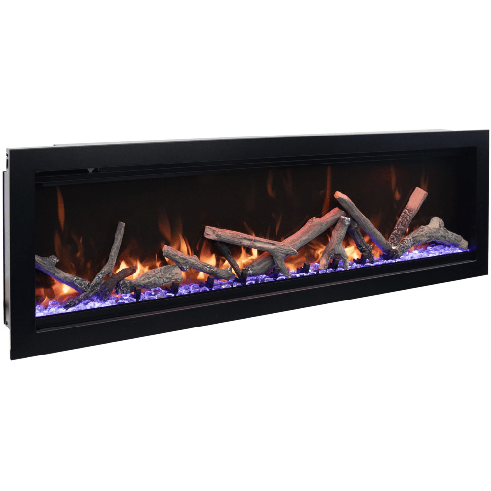 Amantii 60 Inch Symmetry Lumina Indoor/Outdoor Built-In Smart Electric Fireplace Side View