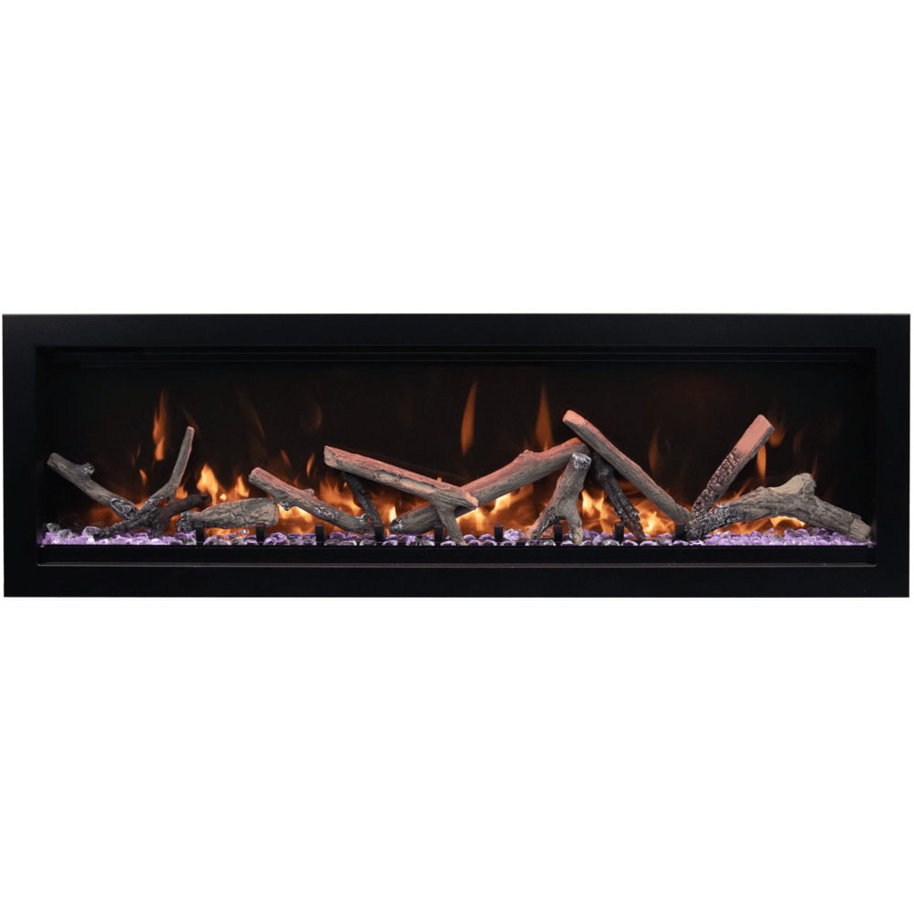 Amantii 60 Inch Symmetry Lumina Indoor/Outdoor Built-In Smart Electric Fireplace Oak