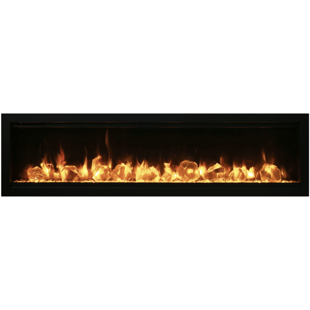 Amantii 60 Inch Symmetry Lumina Indoor/Outdoor Built-In Smart Electric Fireplace Chunks