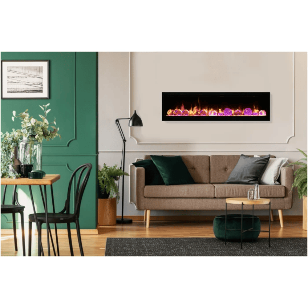 Amantii 60 Inch Symmetry Lumina Indoor/Outdoor Built-In Smart Electric Fireplace Attached