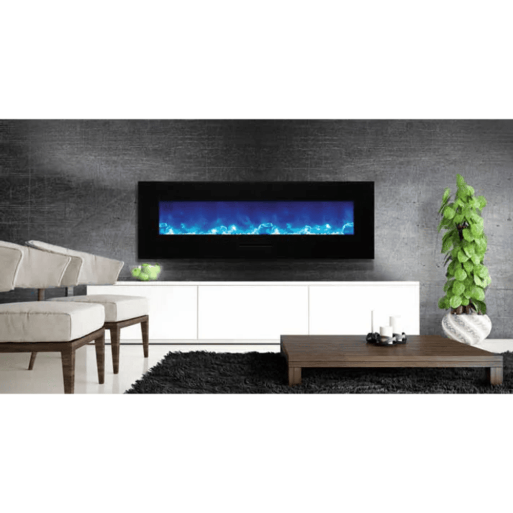 Amantii 60 Inch Wall Mount/Flush Mount Indoor/Outdoor Smart Electric Fireplace Attached