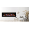 Amantii 72 Inch Panorama Deep Extra Tall Full View Indoor/Outdoor Smart Electric Fireplace Attached