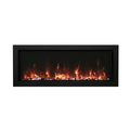 Amantii 72 Inch Panorama Slim Full View Indoor/Outdoor Smart Electric Fireplace w/ Trim