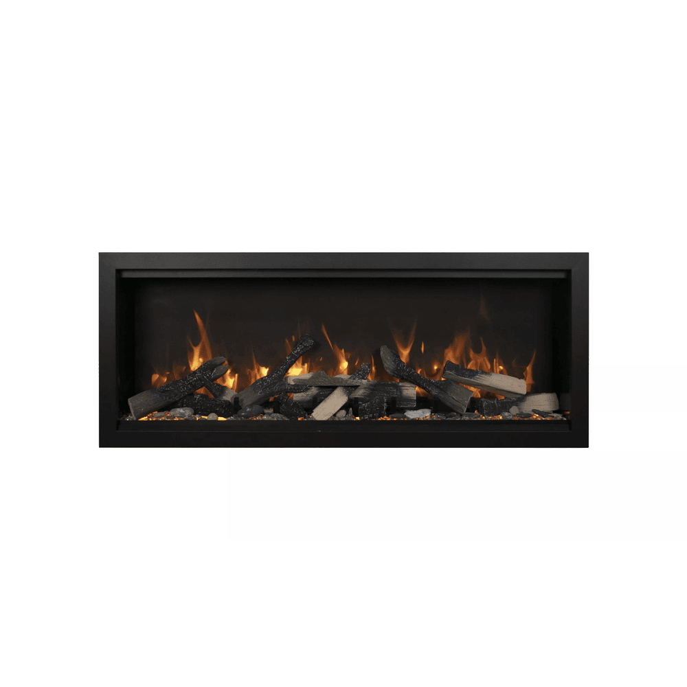 Amantii 74 Inch Symmetry Bespoke Extra Tall Indoor/Outdoor Built-In Electric Fireplace Log Set