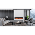Amantii 74 Inch Symmetry Bespoke Extra Tall Indoor/Outdoor Built-In Electric Fireplace Attached