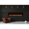 Amantii 74 Inch Symmetry Bespoke Indoor/Outdoor Built-In Electric Fireplace Attached