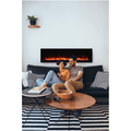 Amantii 74 Inch Symmetry Lumina Indoor/Outdoor Built-In Smart Electric Fireplace Attached