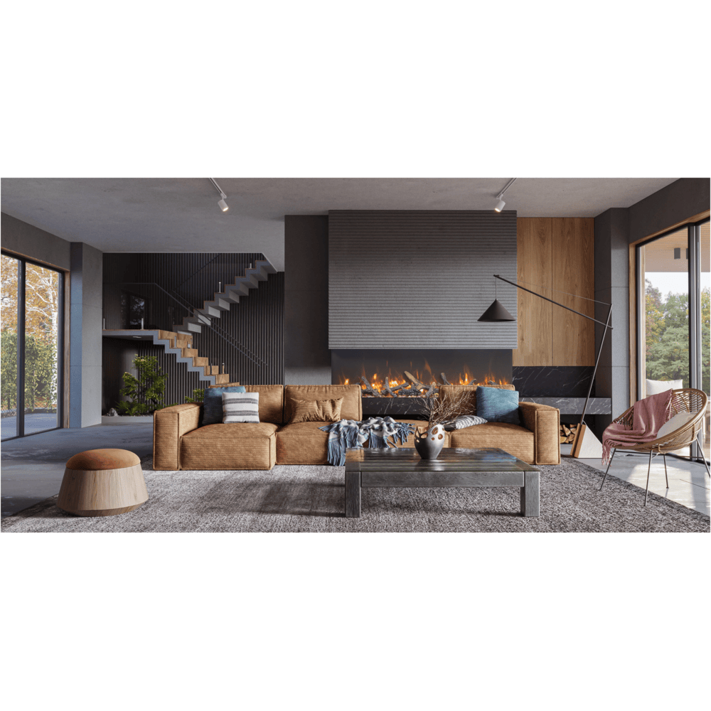 Amantii 75 Inch TruView Indoor/Outdoor Bespoke Electric Fireplace Attahced Indoor