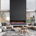 Amantii 85 Inch TruView Indoor/Outdoor Bespoke Electric Fireplace Attached