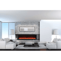 Amantii 88 Inch Panorama Deep Extra Tall Full View Indoor/Outdoor Smart Electric Fireplace Atached