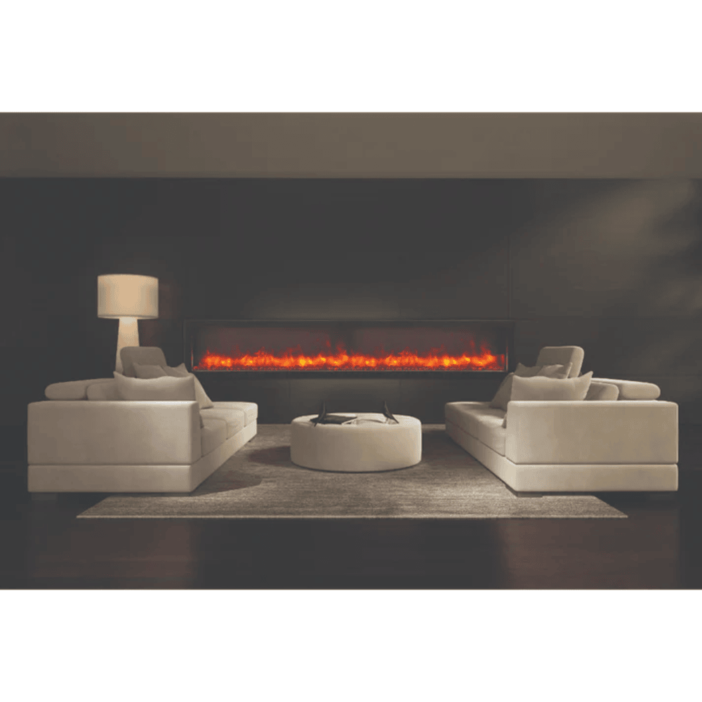 Amantii 88 Inch Panorama Deep Full View Indoor/Outdoor Smart Electric Fireplace Attached