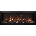 Amantii 88 Inch Symmetry Extra Tall Indoor/Outdoor Smart Electric Fireplace Split Yellow