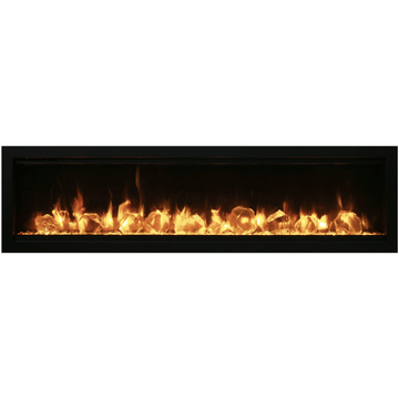 Amantii 88 Inch Symmetry Lumina Indoor/Outdoor Built-In Smart Electric Fireplace Chunk