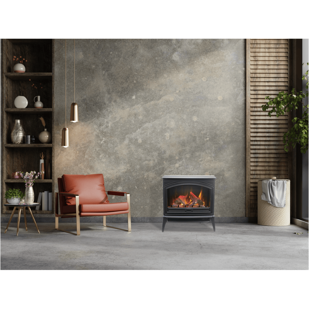 Amantii Lynwood Cast Iron Freestand Electric Stove Corner