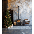 Amantii Lynwood W76 Cast Iron Freestanding Wood Burning Stove Christmas