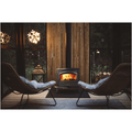 Amantii Lynwood W76 Cast Iron Freestanding Wood Burning Stove Attached