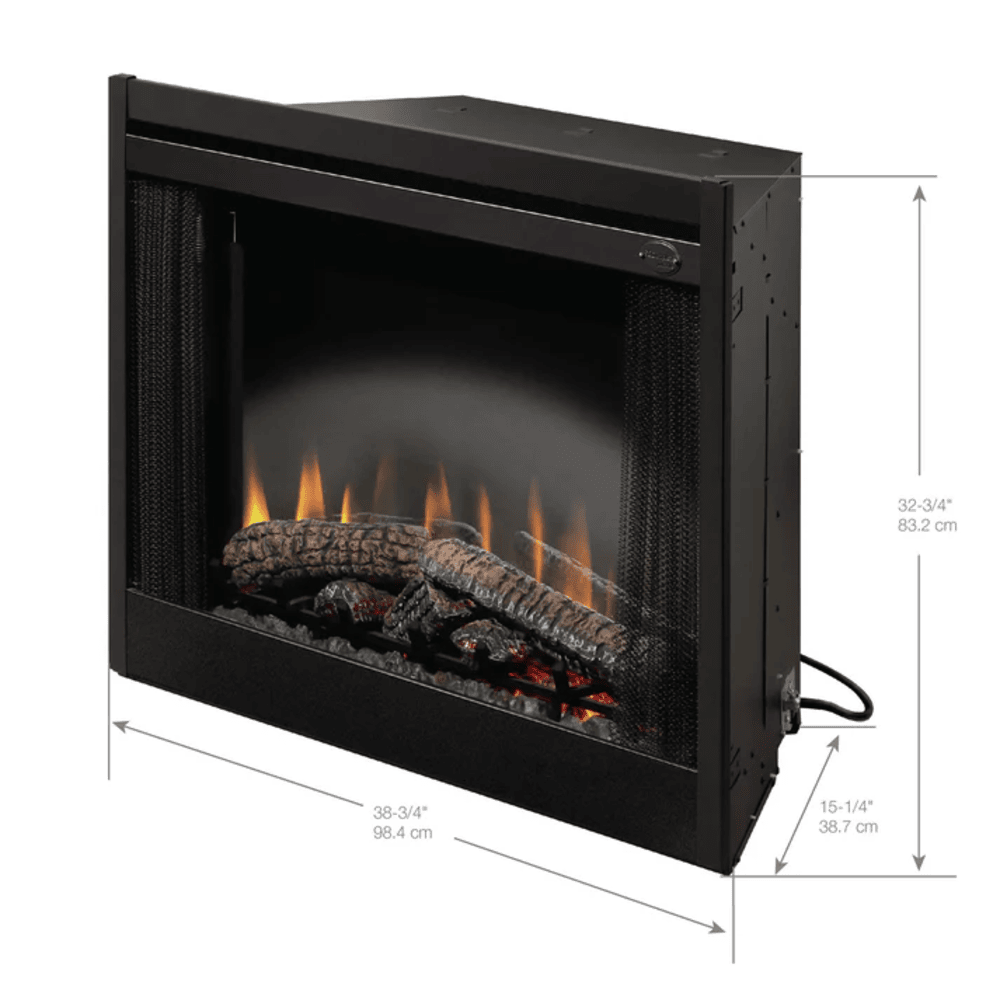 Dimplex 39 Inch BF Standard Built-In Electric Firebox Side View