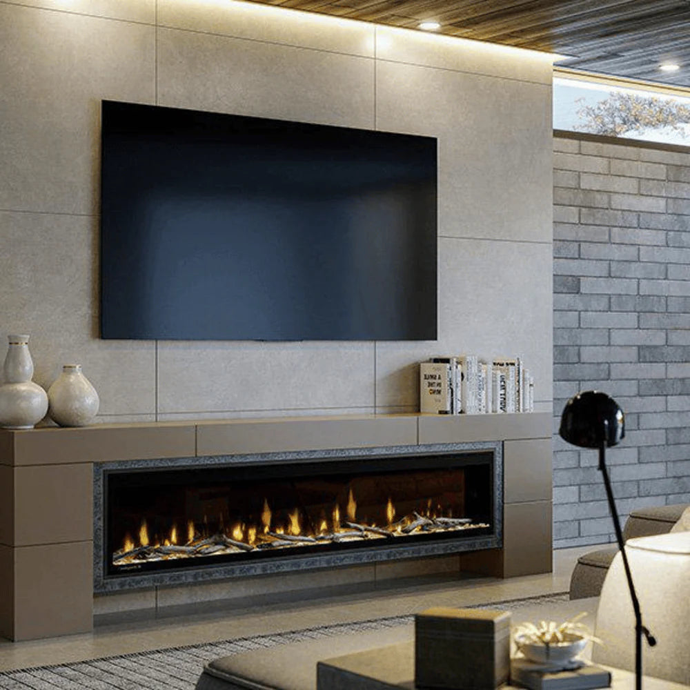 Dimplex Ignite Evolve 74 Inch Built-In Linear Electric Fireplace Attached