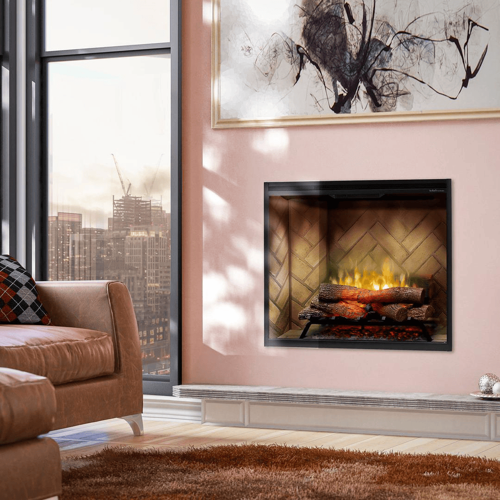 Dimplex Revillusion 36 Inch Portrait Built-in Electric Firebox Attached