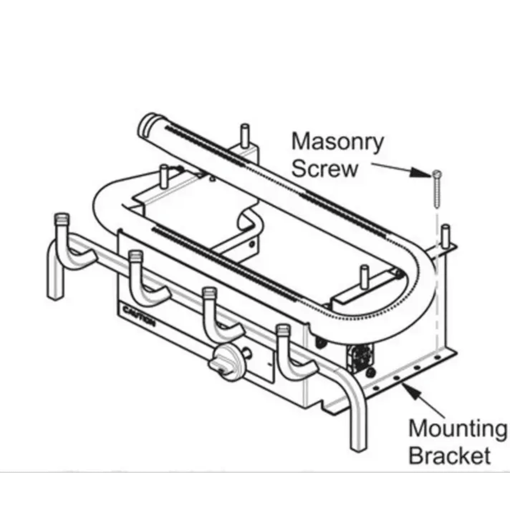 Everwarm Palmetto Oak and Low Country Timber Logs Millivolt Valve Vent Free Burner Masonry Screw and Mounting Bracket