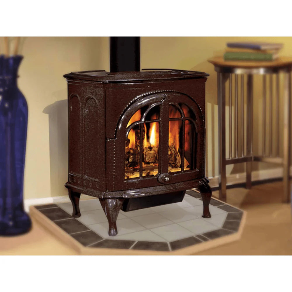 Ironstrike Serefina 25,500-38,500 BTU Cast Iron Direct Vent Freestanding Gas Stove Brown