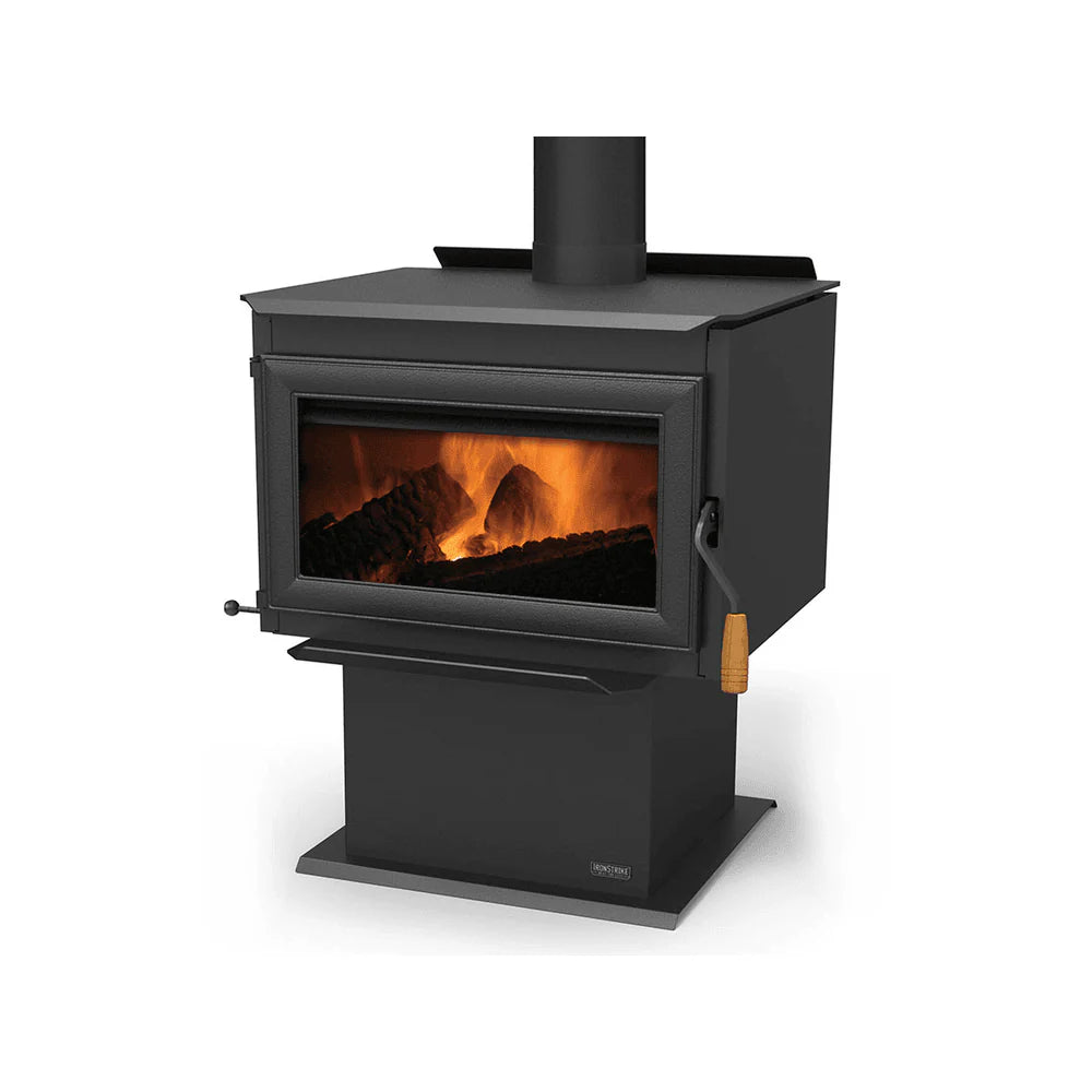 Ironstrike Tahoma 2100 Freestanding Wood Burning Stove Attached